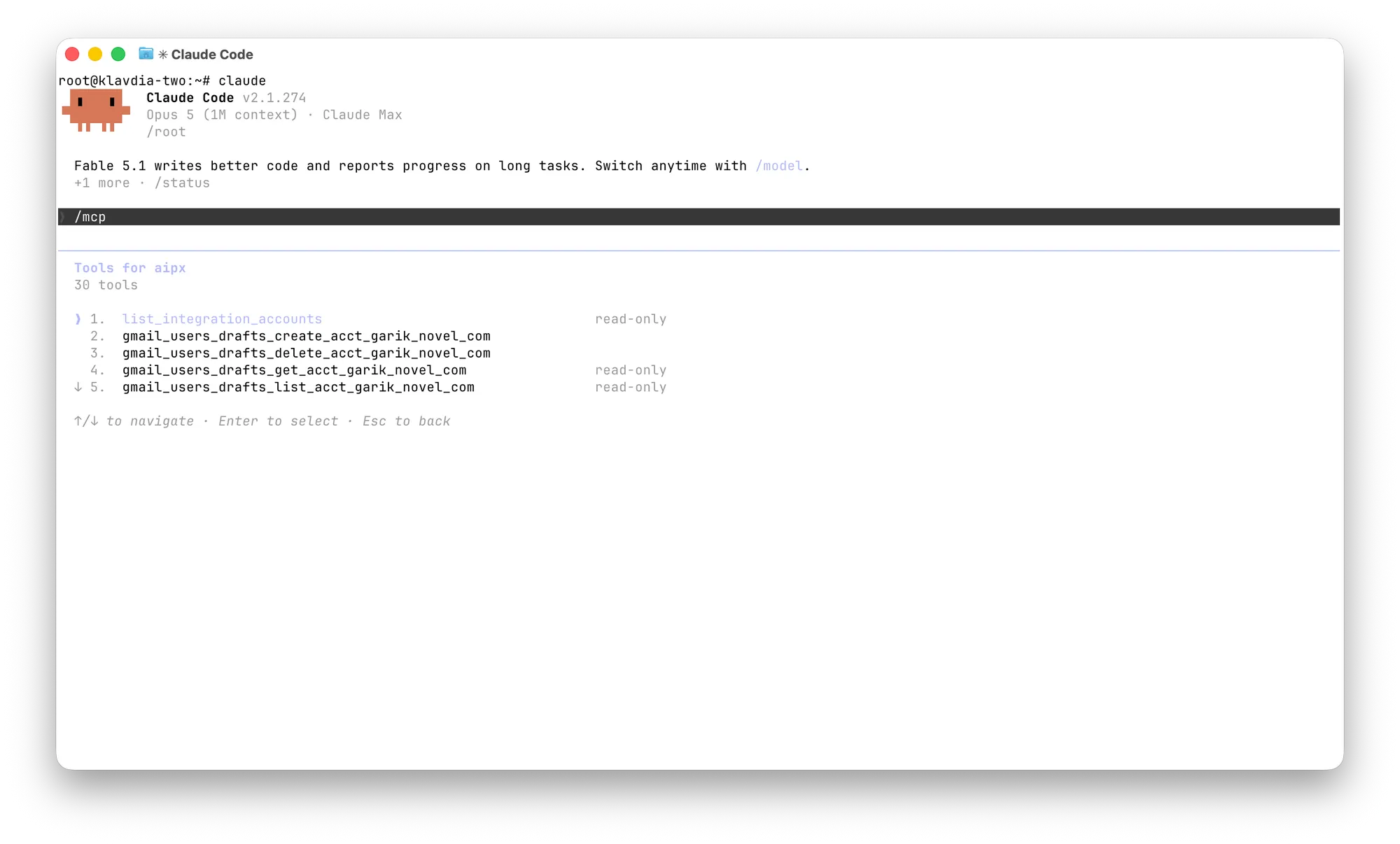 Claude Code Gmail MCP setup with AIPx